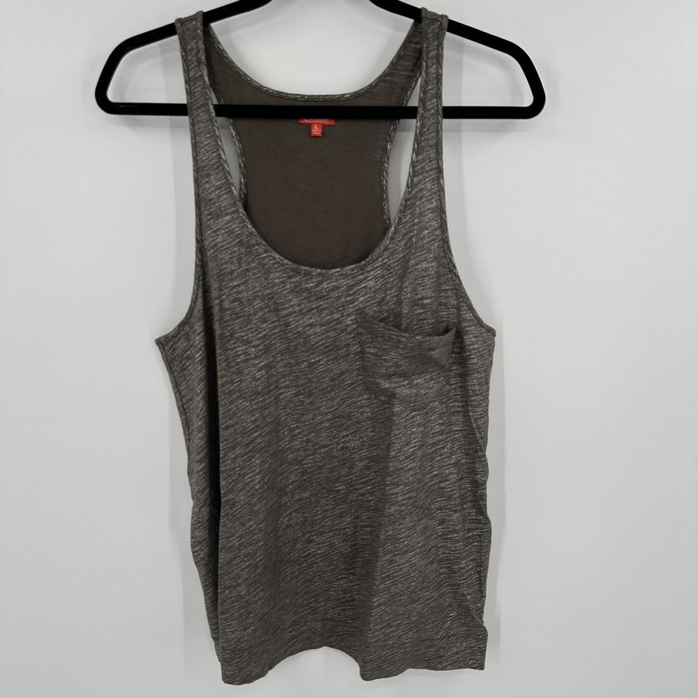 Hi-Line‎ Tank Top Womens Large Sleeveless Pocket Relaxed Fit Racerback Casual